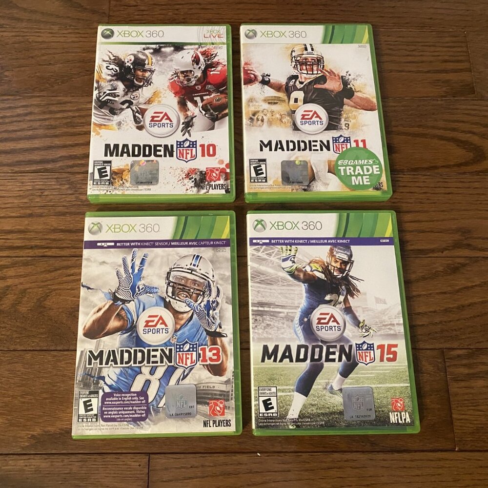 MADDEN XBOX 360 BUNDLE- 4 Games Included & Tested!